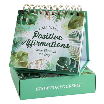 Daily Flip Calendar with Inspirational Quotes - Motivational Perpetual Calendar Desk Office Home Decor for Women, Gifts Desk Accessories for Girls Positive Affirmations