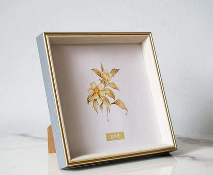 5x5 Blue Beige Square Picture Frame, 5x5 Resin Photo Frame, Wall and Desktop Display Picture Frame, Plexiglass
