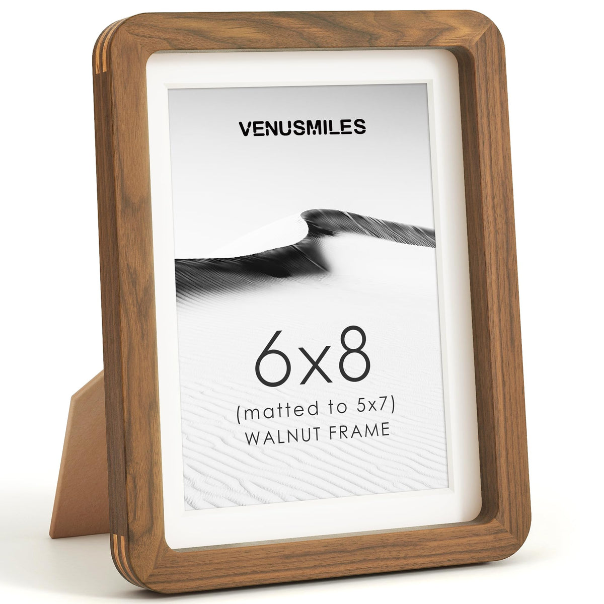 4x6 Picture Frame, USA-Sourced Natural Maple Wood Photo Collage Frame with HD Tempered Glass, Modern Simple 4 x 6 Wooden Frame Matted to 3.5x5, Gallery Wall Frames for Art, Wall or Tabletop Display