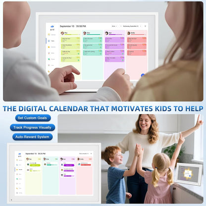 10.1" Digital Calendar, Full HD Smart Display for Family Organizer