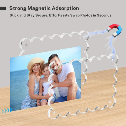 HOUSE DAY 3Pack Acrylic Picture Frame 5x7,Double Sided for Tabletop Display
