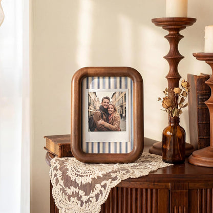 Lineshading 3.5x5 Picture Frame Solid Wood Rustic Farmhouse Wall Mount