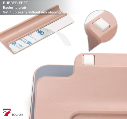 Rose Gold Mini Desktop Pure Glass Whiteboard, Small Glass Dry-Erase Stand