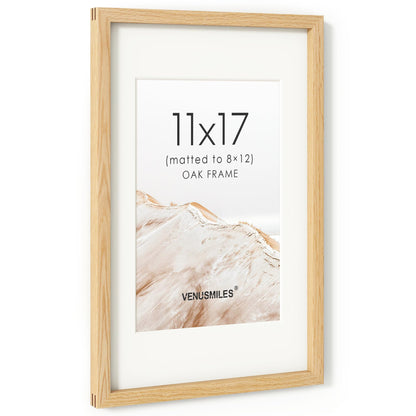 4x6 Picture Frame, USA-Sourced Natural Maple Wood Photo Collage Frame with HD Tempered Glass, Modern Simple 4 x 6 Wooden Frame Matted to 3.5x5, Gallery Wall Frames for Art, Wall or Tabletop Display