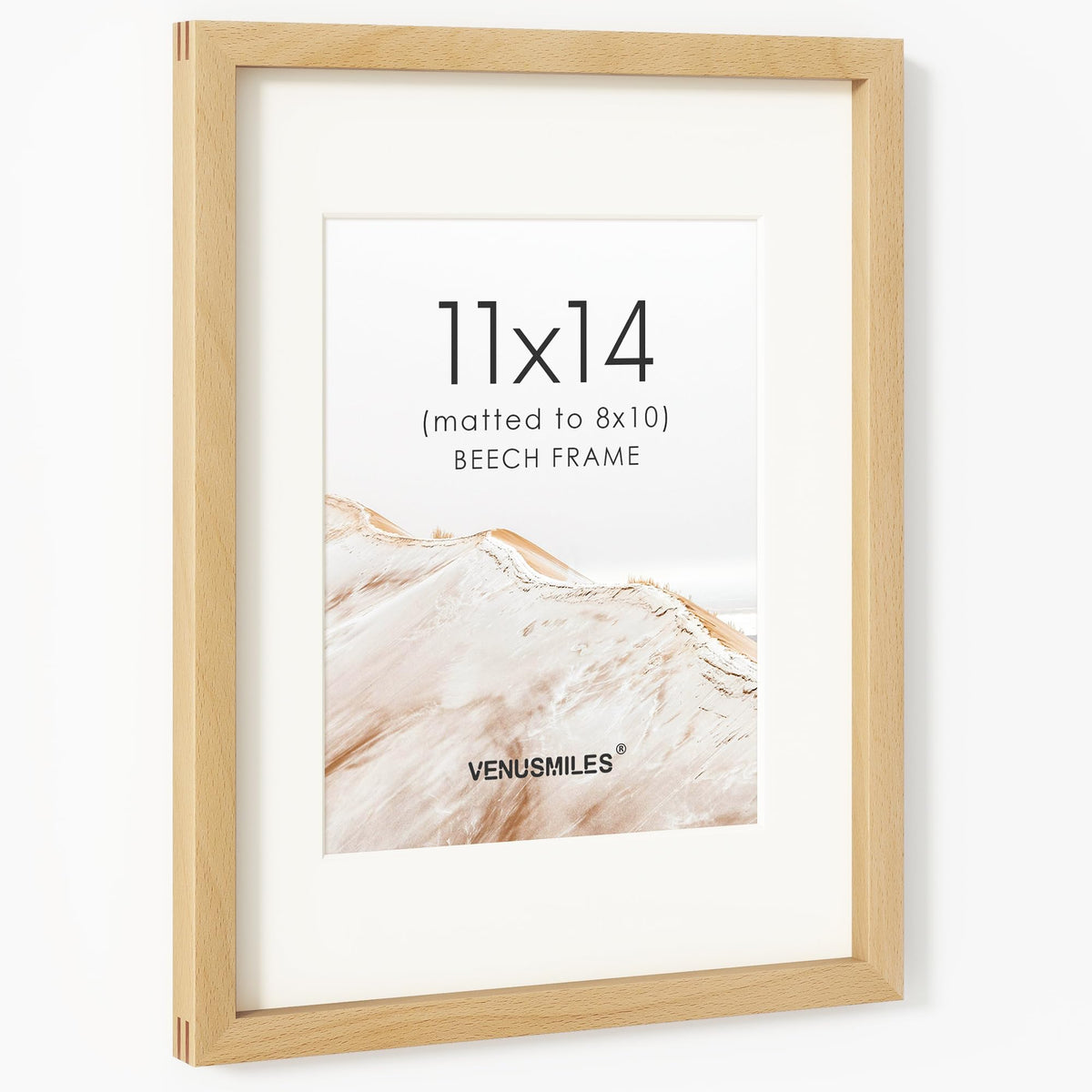 4x6 Picture Frame, USA-Sourced Natural Maple Wood Photo Collage Frame with HD Tempered Glass, Modern Simple 4 x 6 Wooden Frame Matted to 3.5x5, Gallery Wall Frames for Art, Wall or Tabletop Display