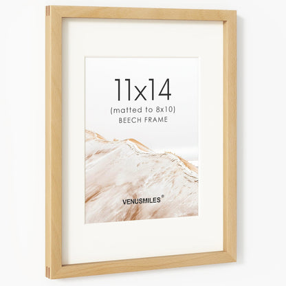 4x6 Picture Frame, USA-Sourced Natural Maple Wood Photo Collage Frame with HD Tempered Glass, Modern Simple 4 x 6 Wooden Frame Matted to 3.5x5, Gallery Wall Frames for Art, Wall or Tabletop Display