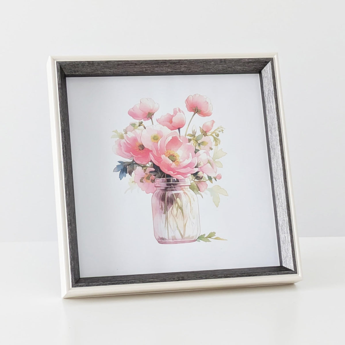 5x5 Blue Beige Square Picture Frame, 5x5 Resin Photo Frame, Wall and Desktop Display Picture Frame, Plexiglass