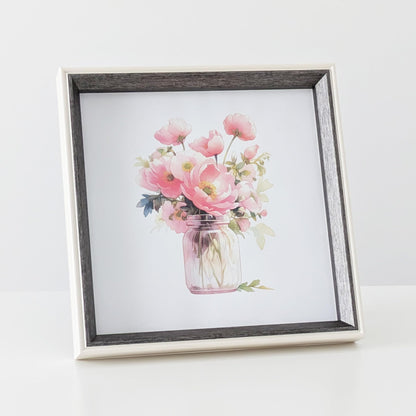 5x5 Blue Beige Square Picture Frame, 5x5 Resin Photo Frame, Wall and Desktop Display Picture Frame, Plexiglass