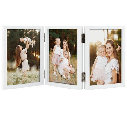 5x7 Triple Picture Frame Tabletop Display for Photos Pink