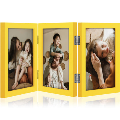 decorUhome Black Triple 4x6 Picture Frame Vertical