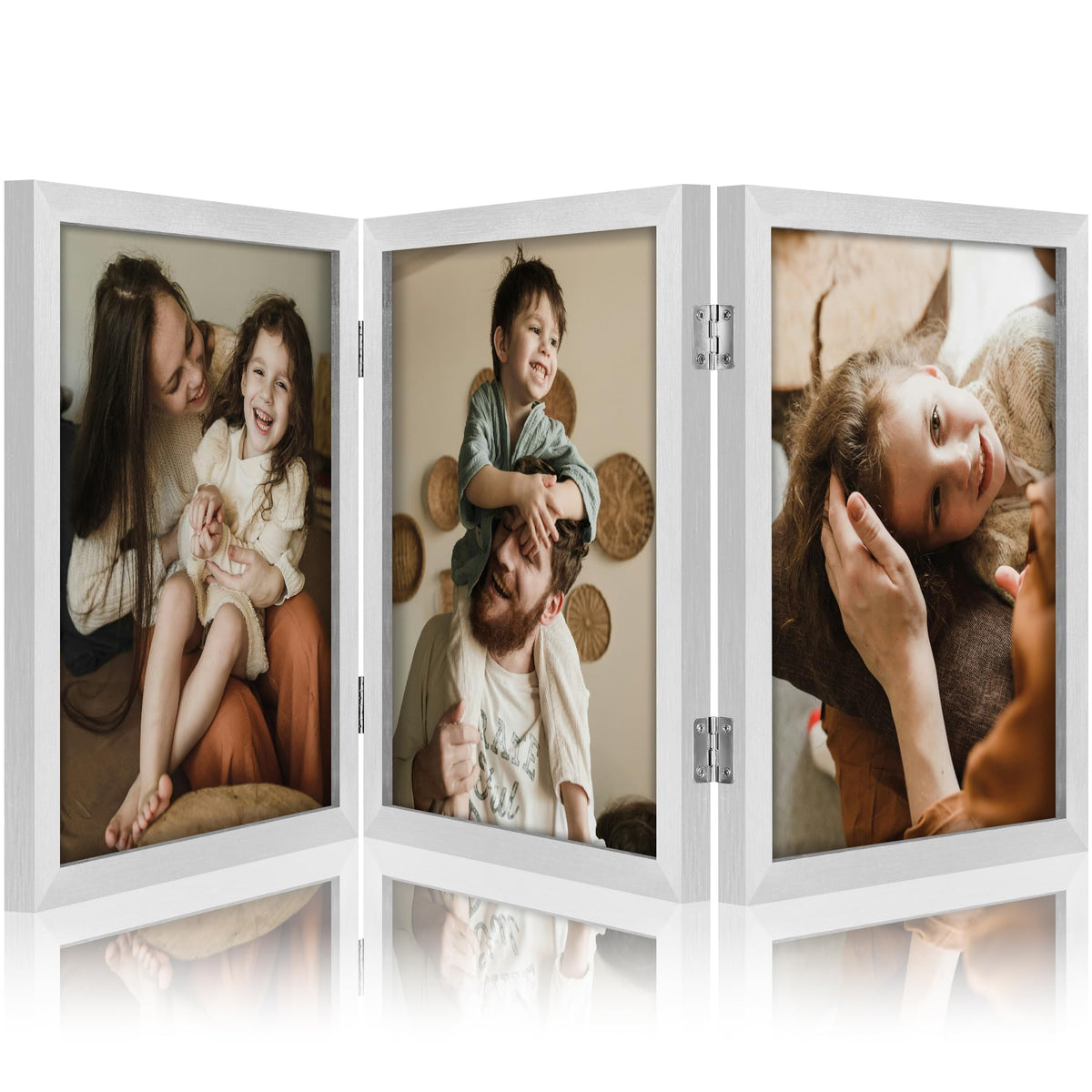 decorUhome Black Triple 4x6 Picture Frame Vertical