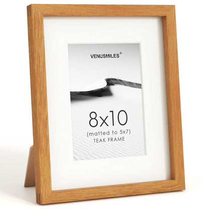 4x6 Picture Frame, USA-Sourced Natural Maple Wood Photo Collage Frame with HD Tempered Glass, Modern Simple 4 x 6 Wooden Frame Matted to 3.5x5, Gallery Wall Frames for Art, Wall or Tabletop Display