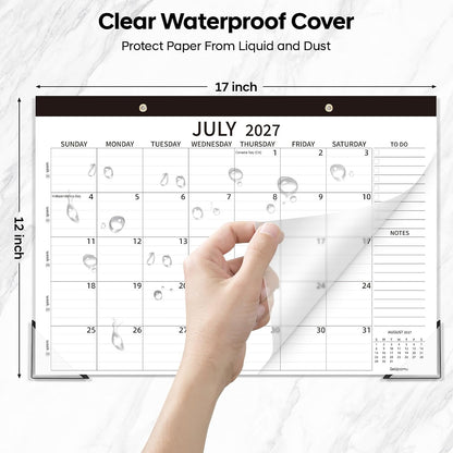 Desk Calendar 2027-2028, 17" x 12" Large Desk Calendar January 2027 to June 2028, 18 Months Calendar for Home Office