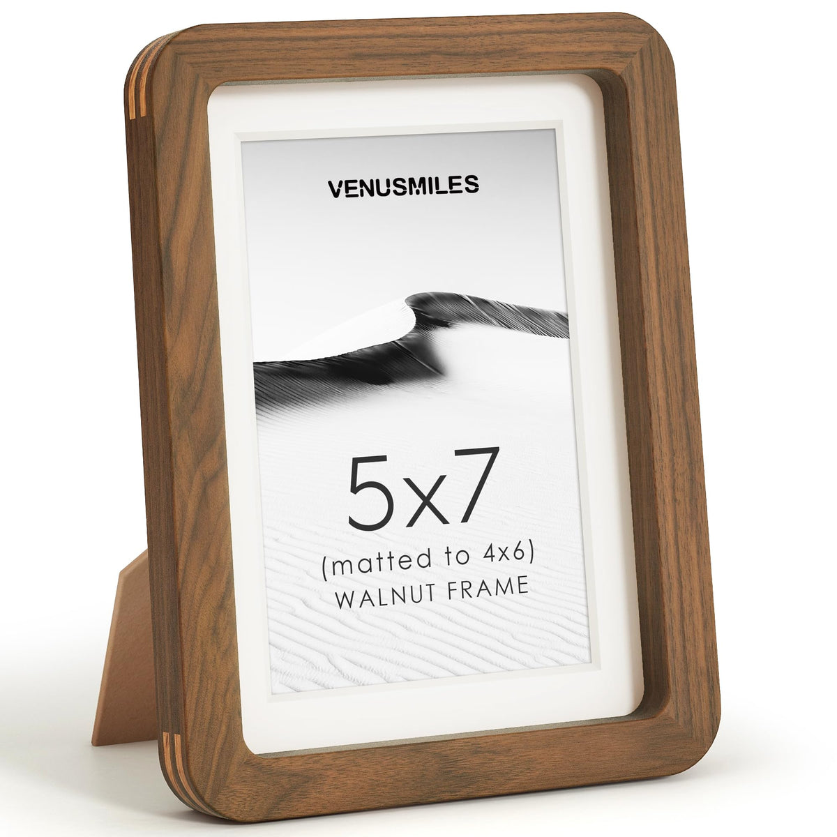 4x6 Picture Frame, USA-Sourced Natural Maple Wood Photo Collage Frame with HD Tempered Glass, Modern Simple 4 x 6 Wooden Frame Matted to 3.5x5, Gallery Wall Frames for Art, Wall or Tabletop Display