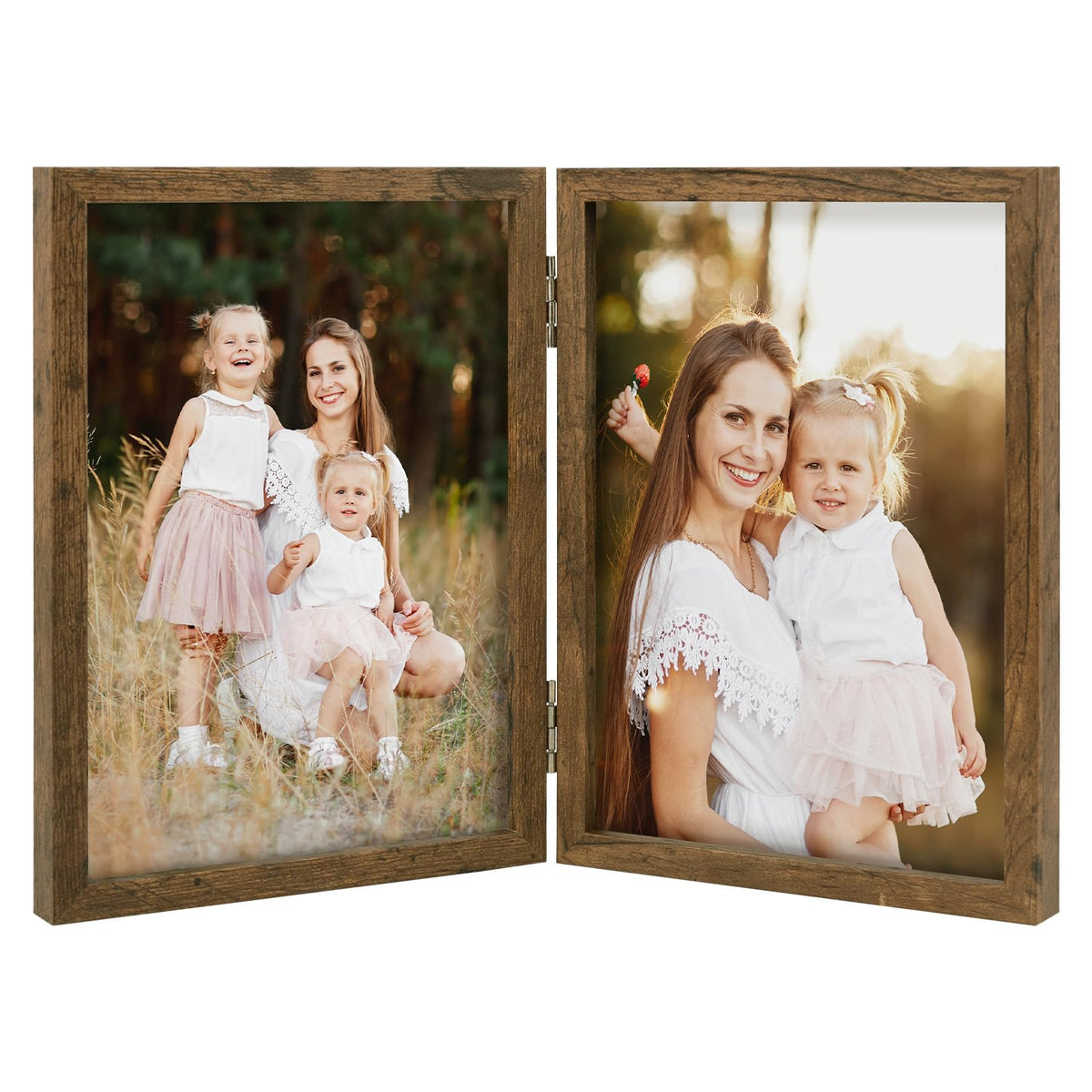 4x6 Triple Picture Frame Tabletop Display for Photos Black