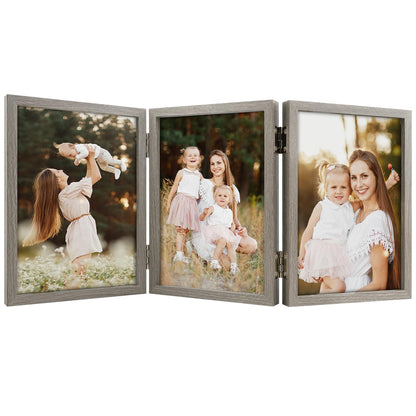 5x7 Double Picture Frame Tabletop Display for Photos Pink