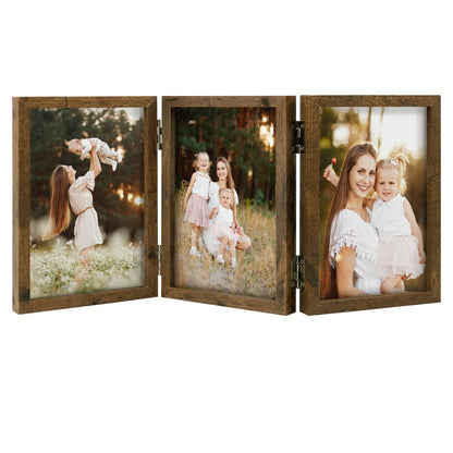 4x6 Triple Picture Frame Tabletop Display for Photos Pink