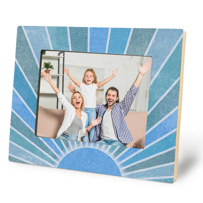 Boho Rainbow Sunshine Nursery Picture Frame 5x7, Boho Photo Frame, Abstract Sunshine Sunrise Sunset Picture Photo Frames for Kids Room Nursery Home Tabletop Desk Shelf Decor