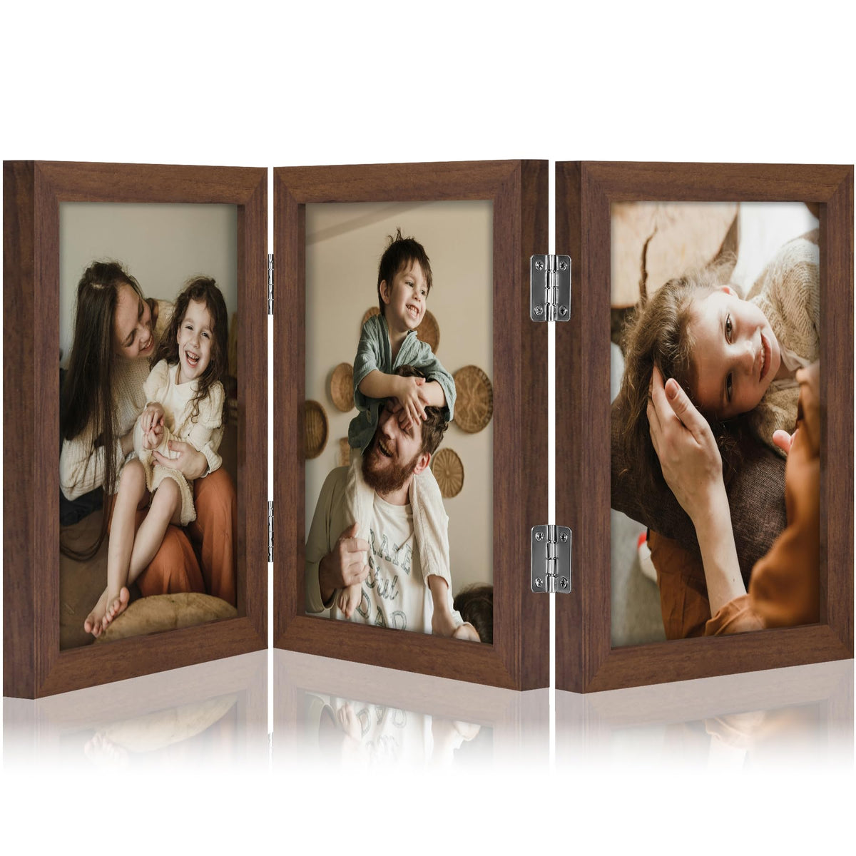 decorUhome Black Triple 4x6 Picture Frame Vertical