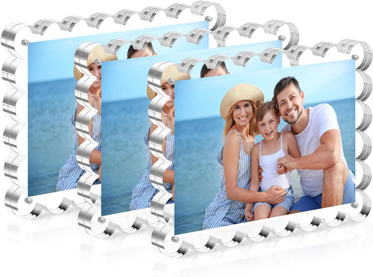 HOUSE DAY 3Pack Acrylic Picture Frame 5x7,Double Sided for Tabletop Display
