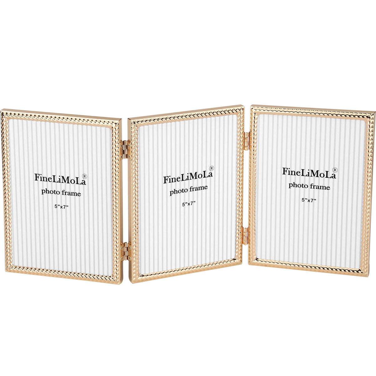 5x7'' Silver Rope Design Metal Picture Frames with Hi Quality Velvet Backing and Real Glass Front,Silver Photo Frame 7x5'' for Desktop Display Or Wall Hanging