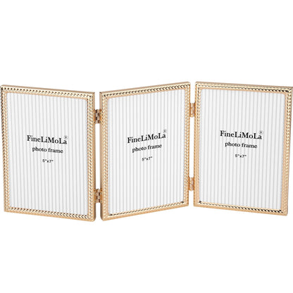 5x7'' Silver Rope Design Metal Picture Frames with Hi Quality Velvet Backing and Real Glass Front,Silver Photo Frame 7x5'' for Desktop Display Or Wall Hanging