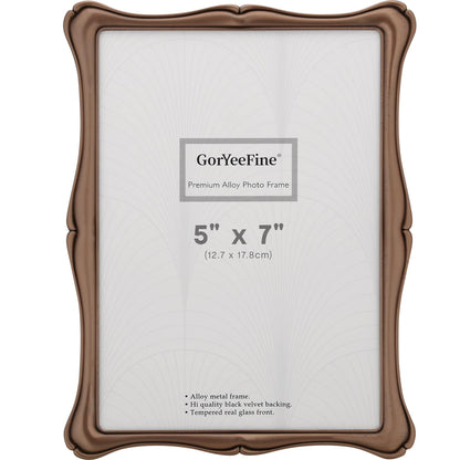 4x6'' Premium Alloy Silver Photo Frame - Luxury Display with Real Glass and Velvet Backing,Hi End Décor Metal Frames,Suitable for Desktop Display and Wall Decor