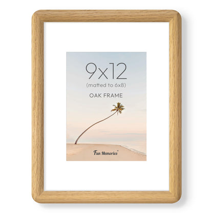 6x6 Picture Frame, USA-Sourced Walnut Wood Photo Frame with Tempered Glass, Handcrafted Rustic Farmhouse Frame for Wall & Tabletop Display, Matted to 4x4