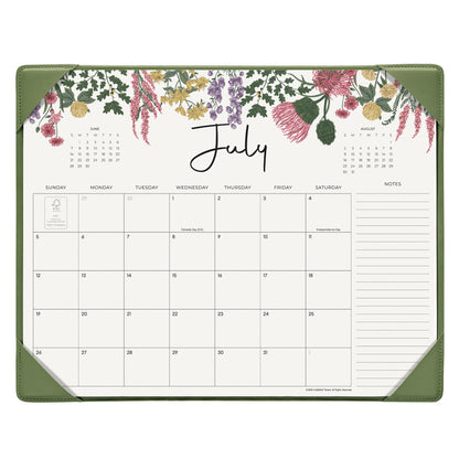 Cabbrix Desk Calendar 2027 with Desktop Mat 15"x 12", Apricot