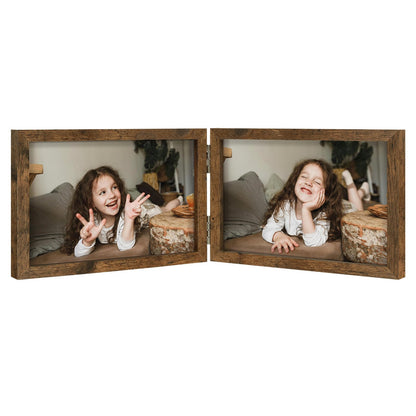 5x7 Double Picture Frame Tabletop Display for Photos Pink