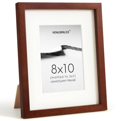4x6 Picture Frame, USA-Sourced Natural Maple Wood Photo Collage Frame with HD Tempered Glass, Modern Simple 4 x 6 Wooden Frame Matted to 3.5x5, Gallery Wall Frames for Art, Wall or Tabletop Display