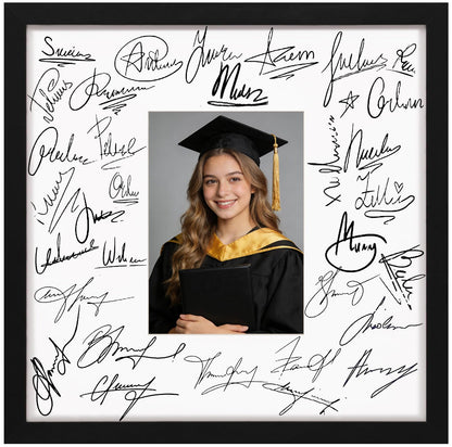 eletecpro 11x14 Signable Picture Frame with Clear Acrylic Cover, Signature Photo Frame with Mat Display 5x7 Photo for Tabletop or Wall, Wedding Guest Book Alternative, Graduation Decoration, Black
