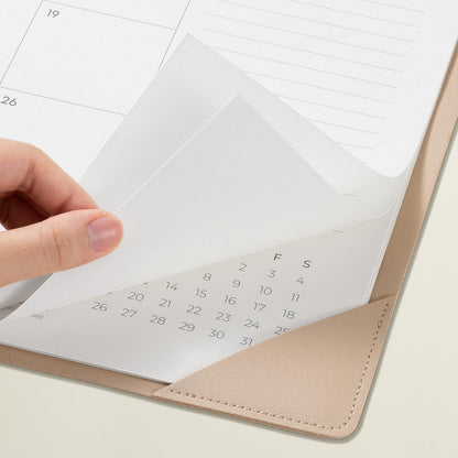 Desk Calendar 2026-2027 with Desktop Mat, Cabbrix Large Desk Pad Calendar 21 x 17 Inch Cover 18 Months Runs From July 2026 to December 2027, Floral Design Calendar 2026 for Home School and Office (Apricot, 21 x 17")