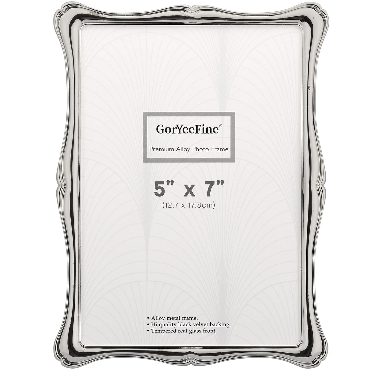 4x6'' Premium Alloy Silver Photo Frame - Luxury Display with Real Glass and Velvet Backing,Hi End Décor Metal Frames,Suitable for Desktop Display and Wall Decor