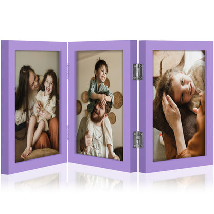 decorUhome Black Triple 4x6 Picture Frame Vertical