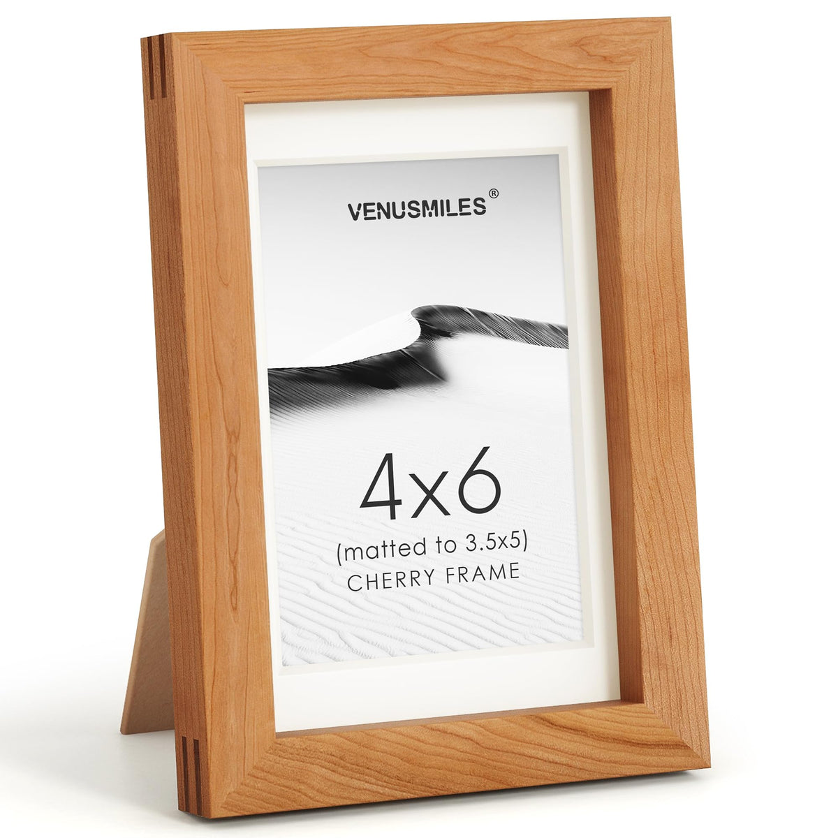 4x6 Picture Frame, USA-Sourced Natural Maple Wood Photo Collage Frame with HD Tempered Glass, Modern Simple 4 x 6 Wooden Frame Matted to 3.5x5, Gallery Wall Frames for Art, Wall or Tabletop Display