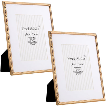 5x7'' Silver Rope Design Metal Picture Frames with Hi Quality Velvet Backing and Real Glass Front,Silver Photo Frame 7x5'' for Desktop Display Or Wall Hanging