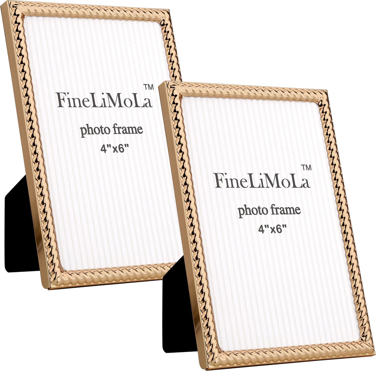 5x7'' Silver Rope Design Metal Picture Frames with Hi Quality Velvet Backing and Real Glass Front,Silver Photo Frame 7x5'' for Desktop Display Or Wall Hanging