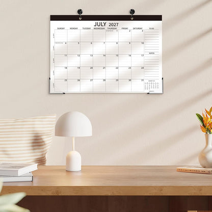 Desk Calendar 2027-2028, 17" x 12" Large Desk Calendar January 2027 to June 2028, 18 Months Calendar for Home Office