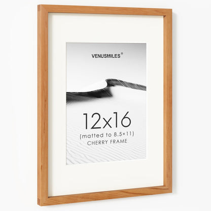 4x6 Picture Frame, USA-Sourced Natural Maple Wood Photo Collage Frame with HD Tempered Glass, Modern Simple 4 x 6 Wooden Frame Matted to 3.5x5, Gallery Wall Frames for Art, Wall or Tabletop Display