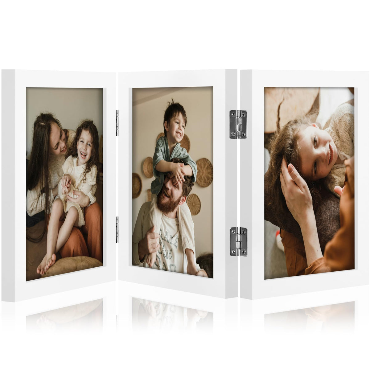 decorUhome Black Triple 4x6 Picture Frame Vertical