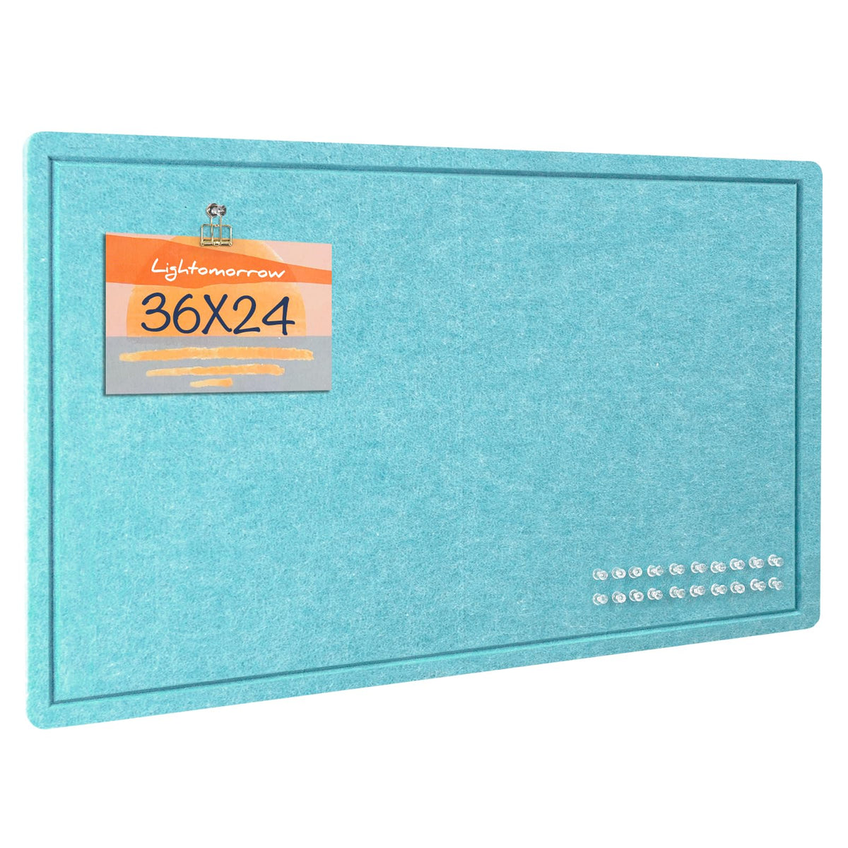 Felt Bulletin Board 36x24 inches, Decorative Pin Board for Home & Office