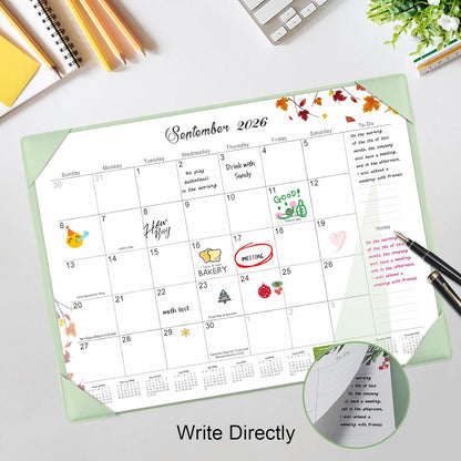 Desk Calendar 2026-2027 with Desktop Mat,22x17'' Large Desktop Pad Calendar