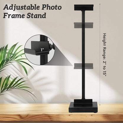 18” Black Steel Adjustable Tabletop Easel Stand,Picture Frame Holder Stand for Display,Art Easel Photo Stands for Sign,Plates,Painting,Artwork,Poster,Books
