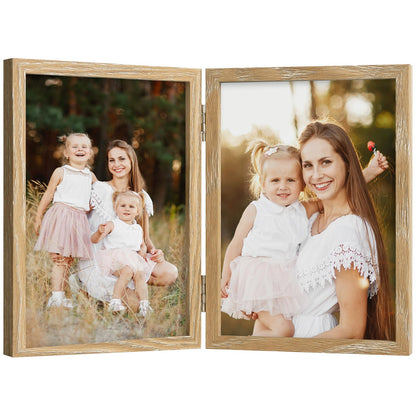 5x7 Triple Picture Frame Tabletop Display for Photos Pink