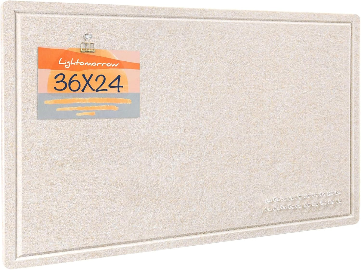 Felt Bulletin Board 36x24 inches, Decorative Pin Board for Home & Office