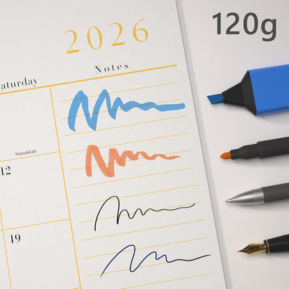 Jotsome Desk Calendar 2026-2027 with Protective Mat, Desktop Calendar