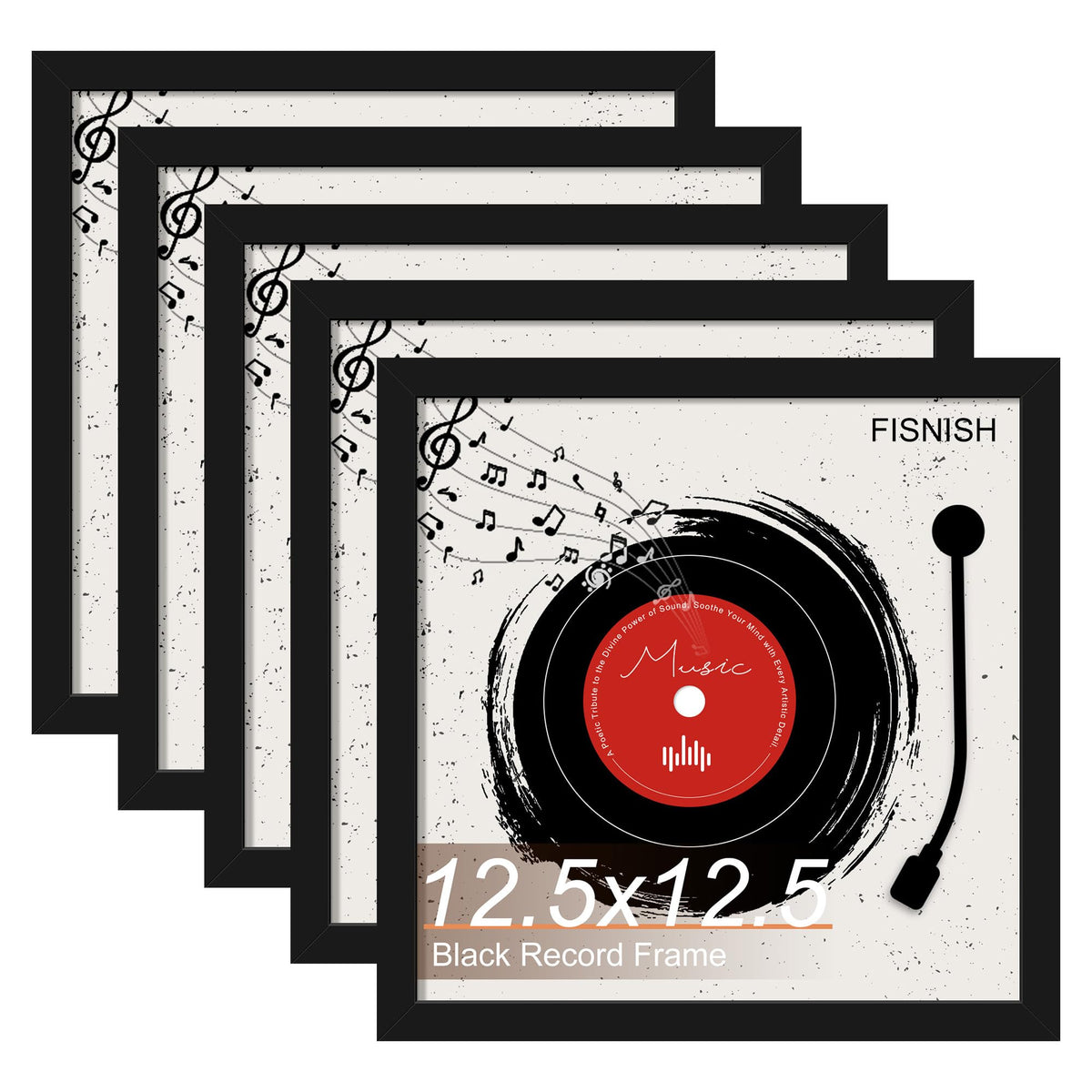 12x12 Picture Frame Sef of 10, for Wall Gallery Decor, Black