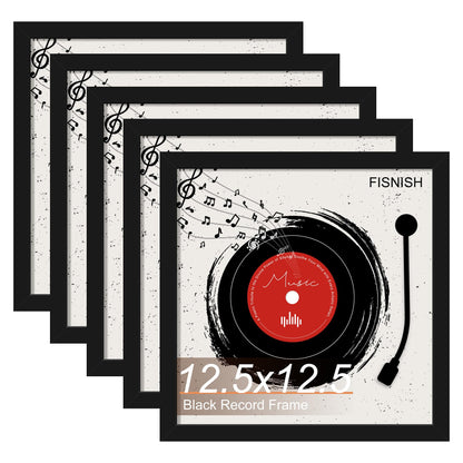 12x12 Picture Frame Sef of 10, for Wall Gallery Decor, Black