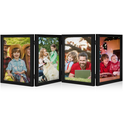 Sintuff 7 Picture Frame 4x6 Folding Hinged Picture Frames for Home Decor